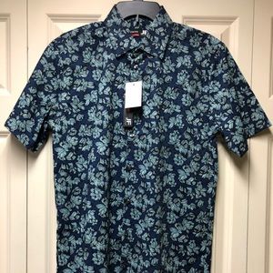 JF Jferrar short sleeve shirt. Navy/wild floral